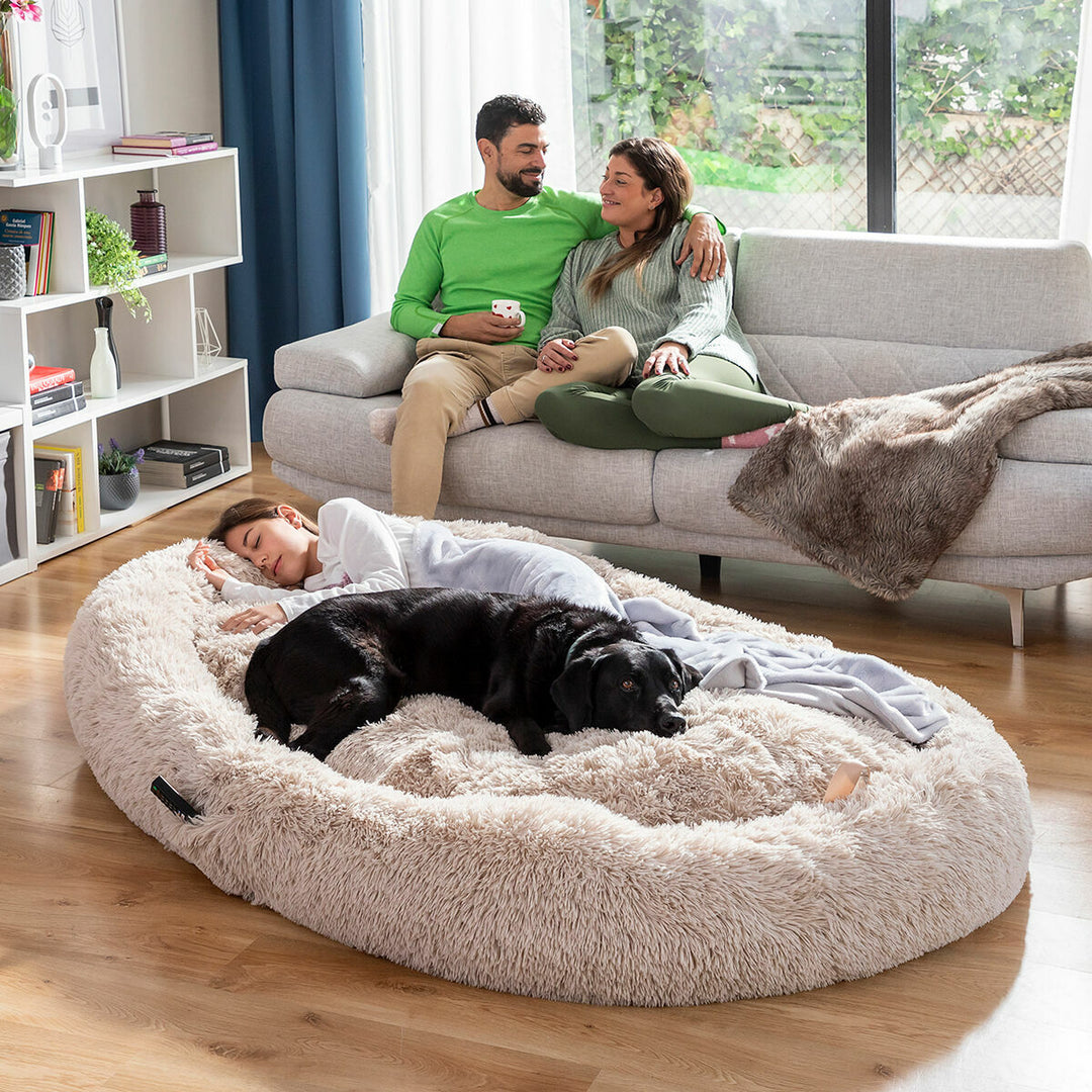 Hondenbed voor mensen | Human Dog Bed XXL InnovaGoods Beige