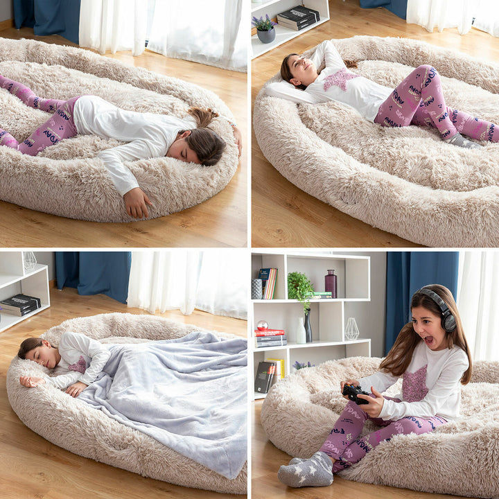 Hondenbed voor mensen | Human Dog Bed XXL InnovaGoods Beige